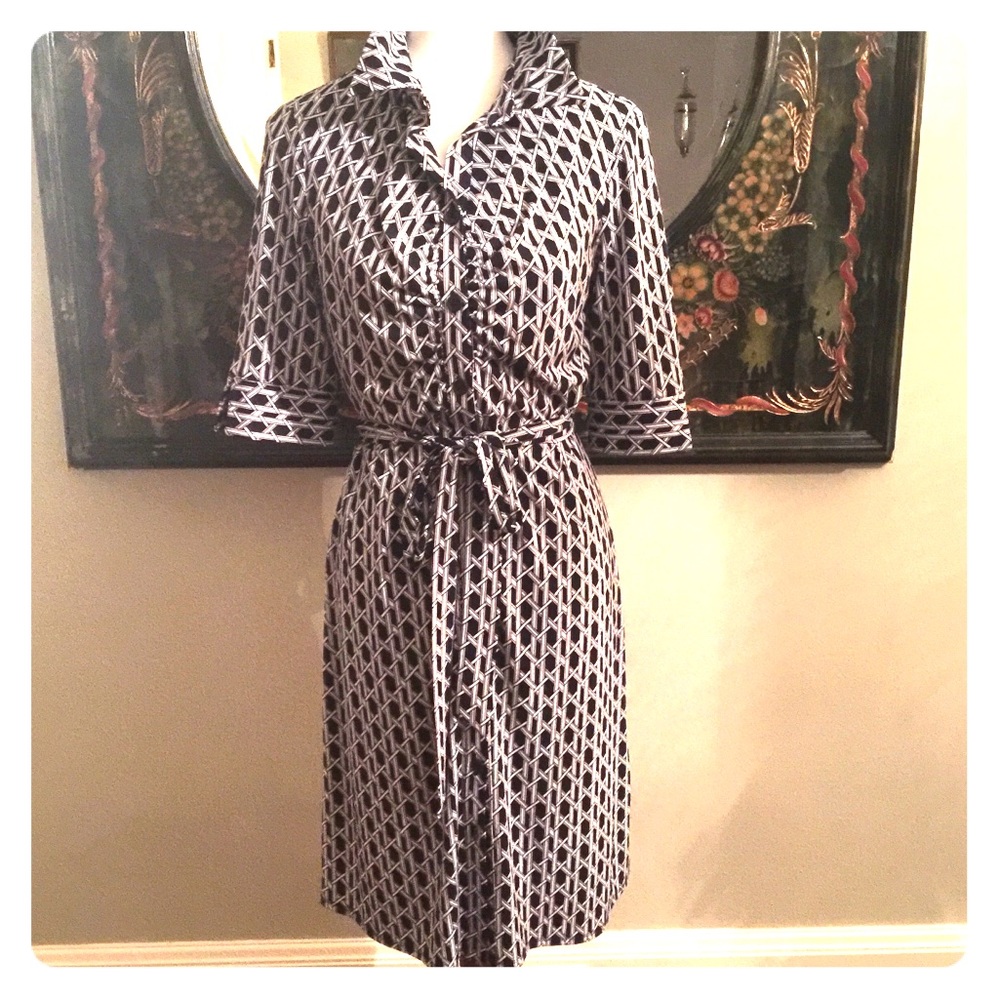 Laundry blue and white dress